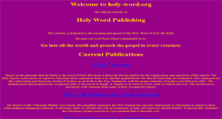 Desktop Screenshot of holy-word.org